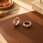 Copper spike drop earrings by Livia
