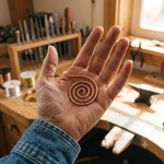Flow copper hand spiral by Livia