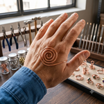 Flow copper hand spiral by Livia