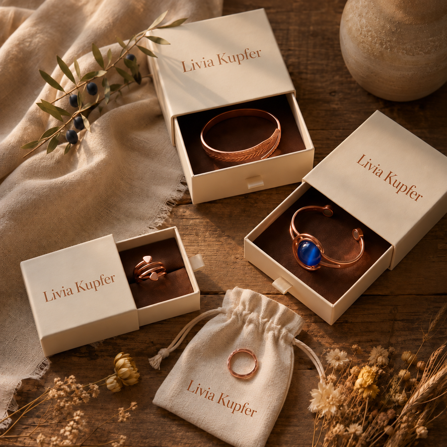 Choose your 3 favorite pieces made of pure copper