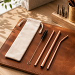 Copper straw set by Livia