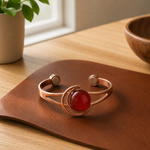 Copper Bracelet Sphere Pink by Livia