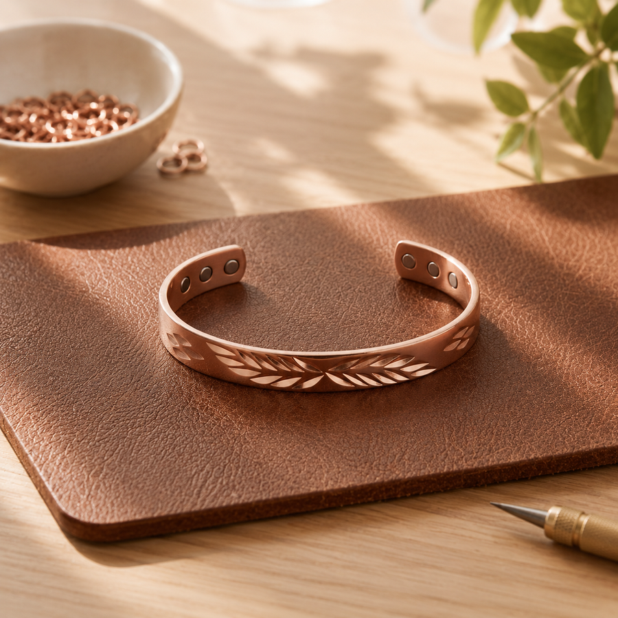 Lunar copper bracelet by Livia