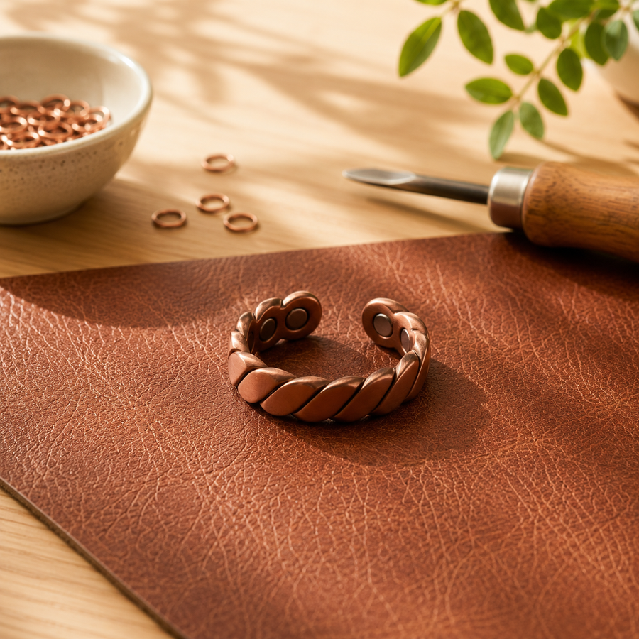 Knap copper ring by Livia