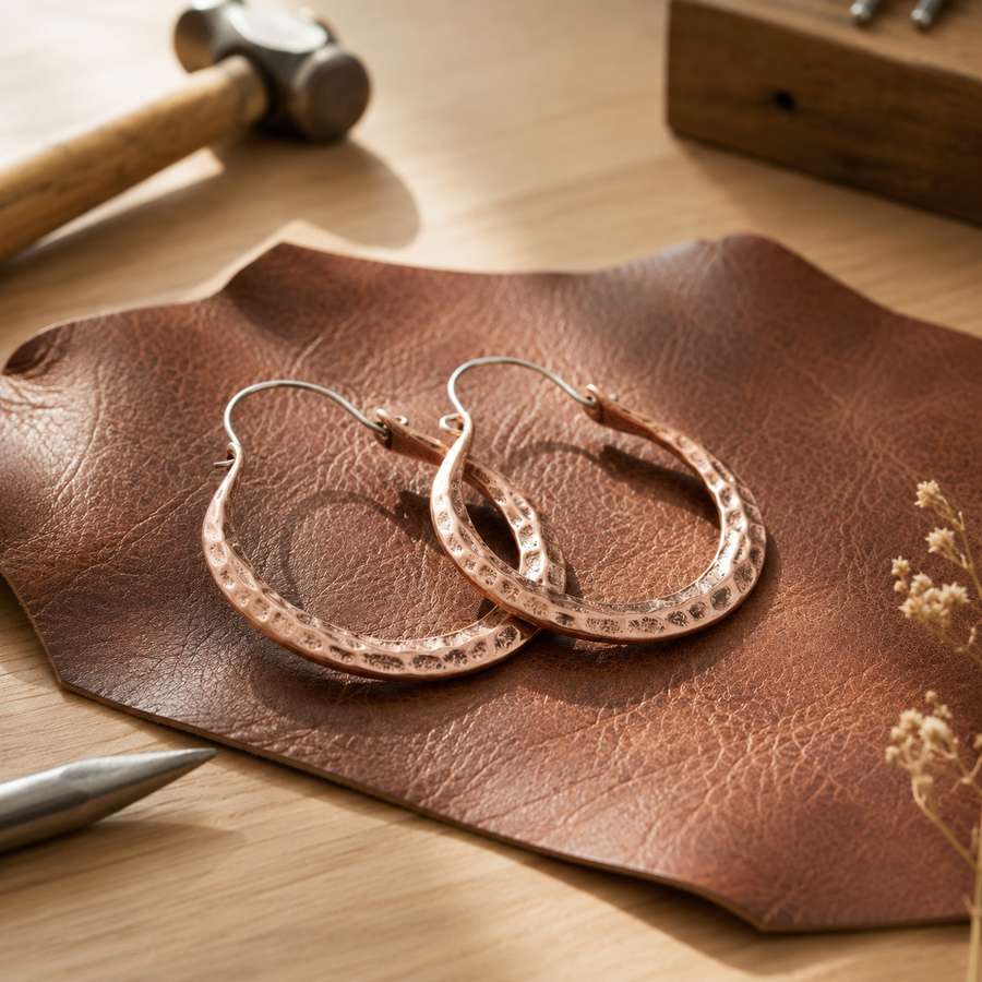 Ember copper earrings by Livia