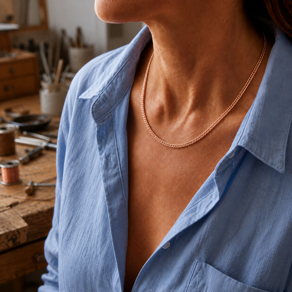 Copper necklace Chain by Livia
