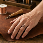 Petal copper ring by Livia