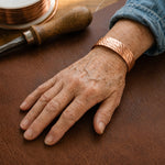 Faceted copper bracelet by Livia