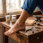 Copper ankle chain Shore by Livia