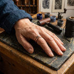 Livia's Grid copper ring