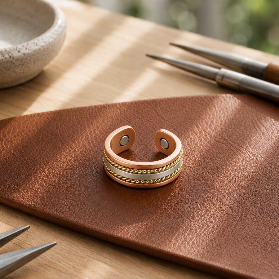 Copper ring braid by Livia