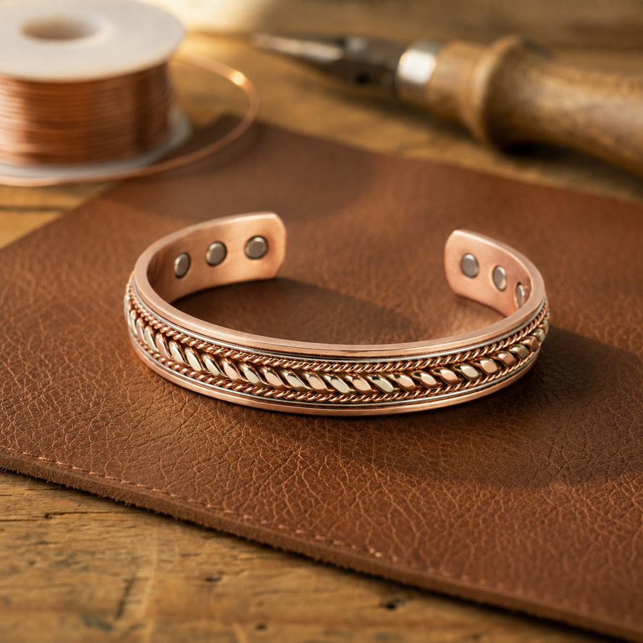 Livia Weave copper bracelet