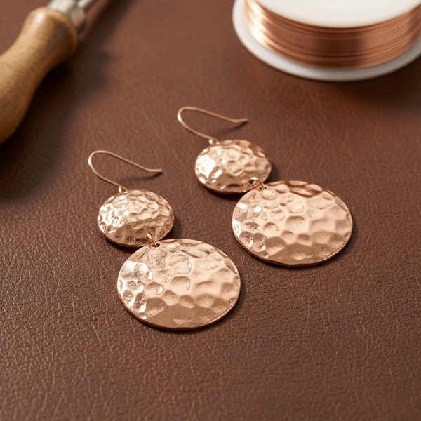 Solstice copper earrings by Livia