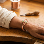 Copper bracelet with opal by Livia
