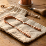 Pure copper tongue scraper by Livia